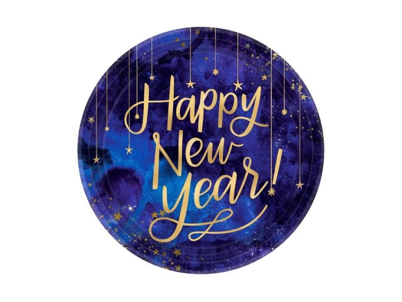Happy New Year Tallerkner, Lilla 27 Cm