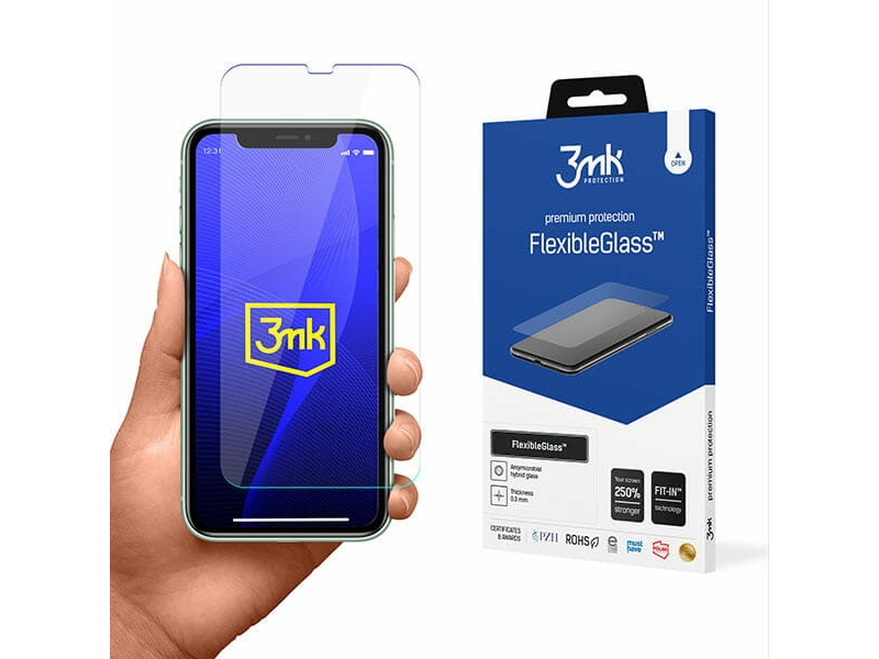 3Mk Flexibleglass Displayschutzfolie, Apple, Iphone Xi, Unzerbrechliches Hybridglas, Klar