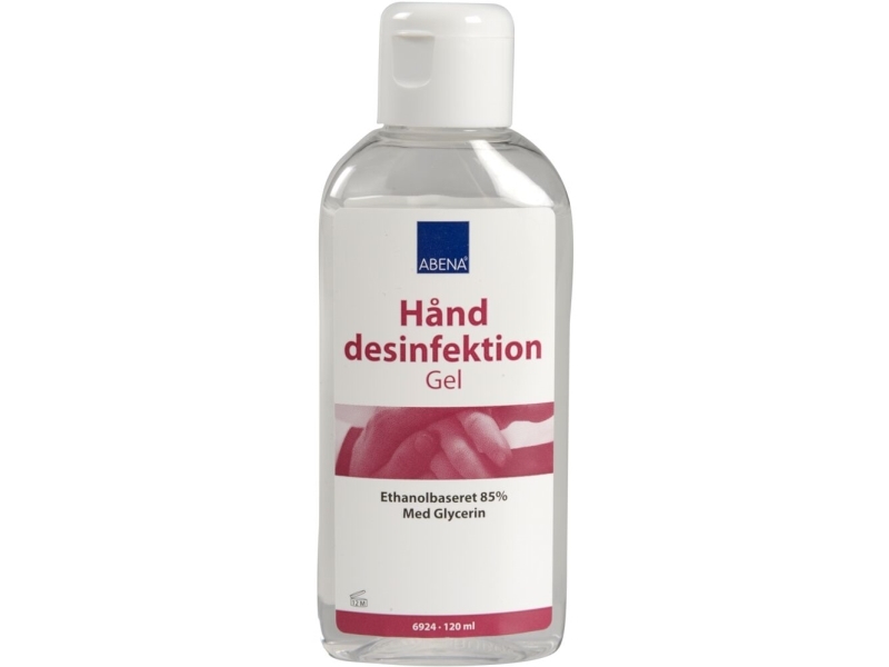 Hånddesinfektionsgel, Abena, 120 Ml, 85% Alkohol, Med Glycerin - (24 Stk.)