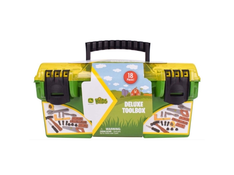 John Deere Legetøj - Deluxe Værktøjskasse - 18 Dele