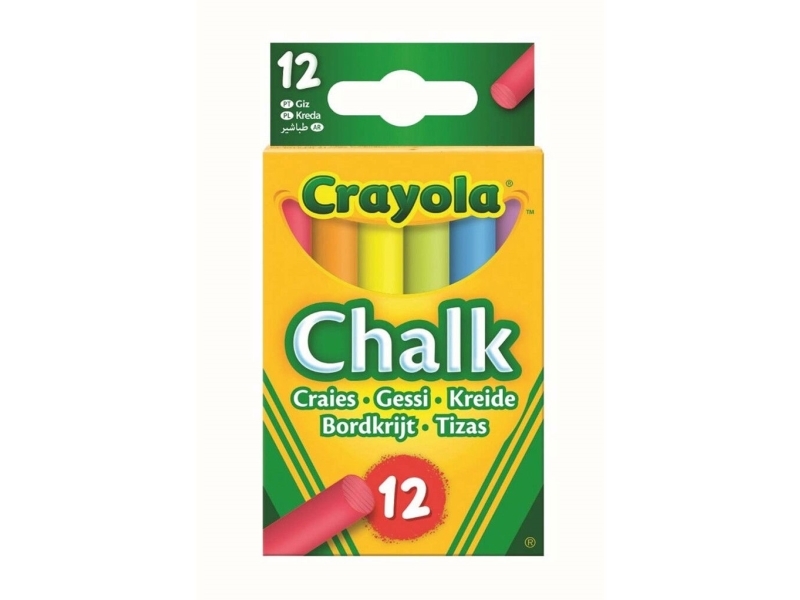 Crayola Washable Chalk, farver 12 stk
