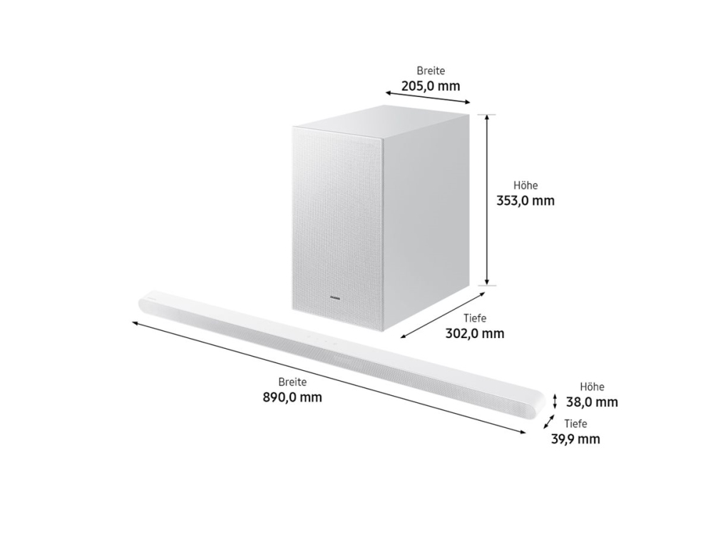 Samsung HW-S701D - S series - soundbar - för hemmabio - 3.1-kanals - trådlös - Bluetooth, Wi-Fi - vit