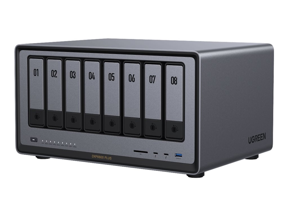 Ugreen NASync DXP8800 Plus - NAS-server - 128 GB - SSD 128 TB x 1 | Datorkomponenter - Hårddisk & Lagring - NAS | GameStuff