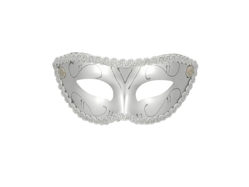 Halbmaske Gabriella Silber