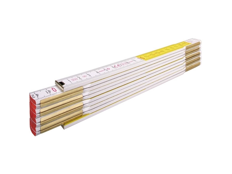 Stabila Folding Rule 2M Stabila 617 Beech, White-Yellow, 10 Section
