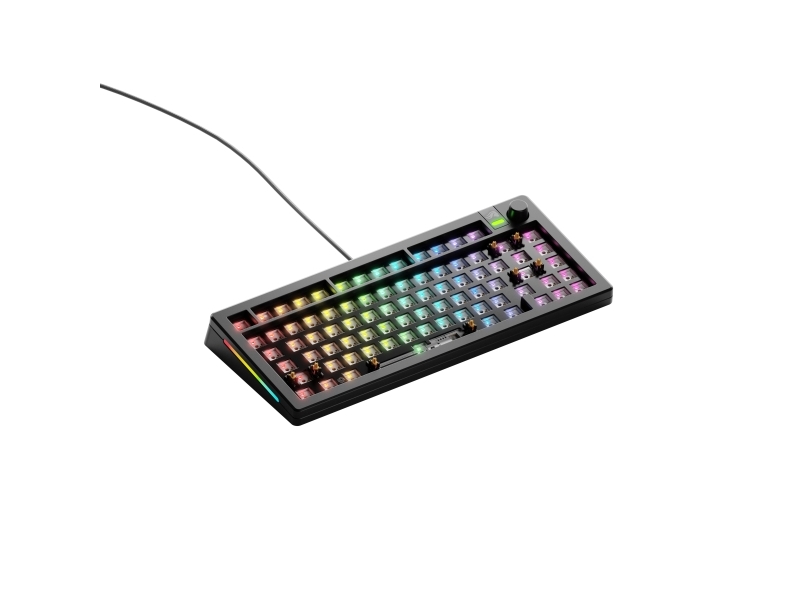 Glorious Gaming Gmmk 3 75% Barebones, 75%, Ledningsført, Usb, Rgb Led, Sort