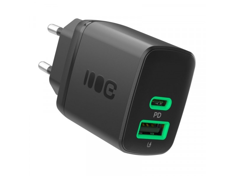 Green Cell Žalias Cell Greencell Powersource Duo30 Įkroviklis Usb/Usb-C Juodas Maitinimo Adapteris 30W Maitinimo Tiekimas