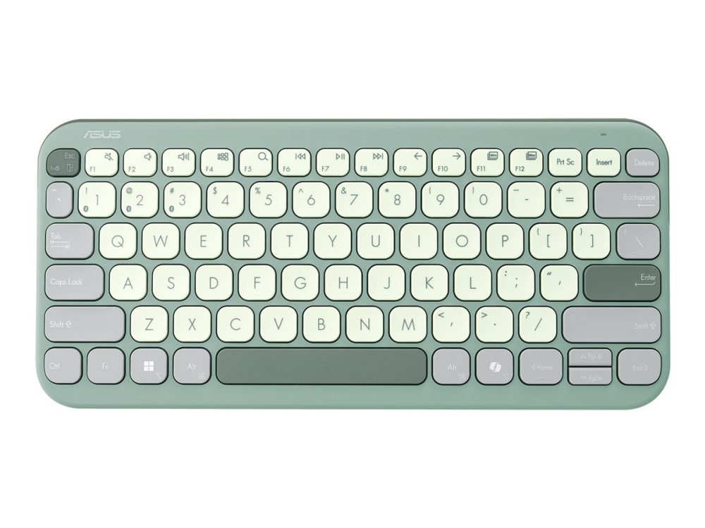 Asus Marshmallow Kw100 - Tastatur - 75% - Compact - Trådløs - Bluetooth 5.0 Le - Grøn Te-Latte