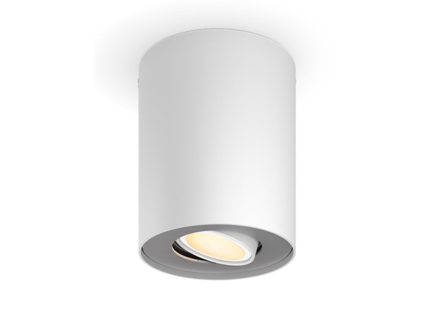 Philips Hue White Ambiance Pillar Single Spotlight Ext. - Includes Gu10 Led Bulb - Bluetooth Control Via App - Control With App Or Voice - Add Hue Br