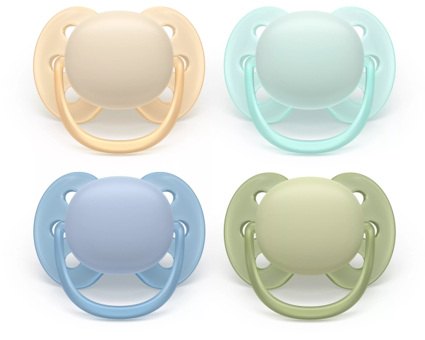 Philips AVENT Pacifier SCF091/50 ultra soft, Ultrablød sut, Ortodontisk, Silikone, Dreng/Pige