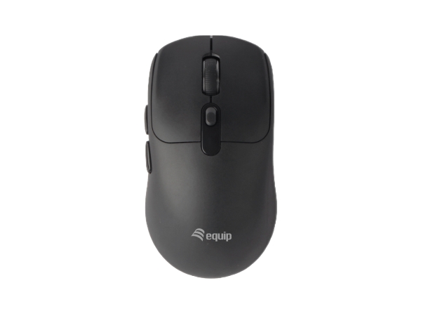 Equip 6-Button Dual Mode Wireless Mouse, Ambidextrous, Optical, Rf Wireless + Bluetooth, 1600 Dpi, Black