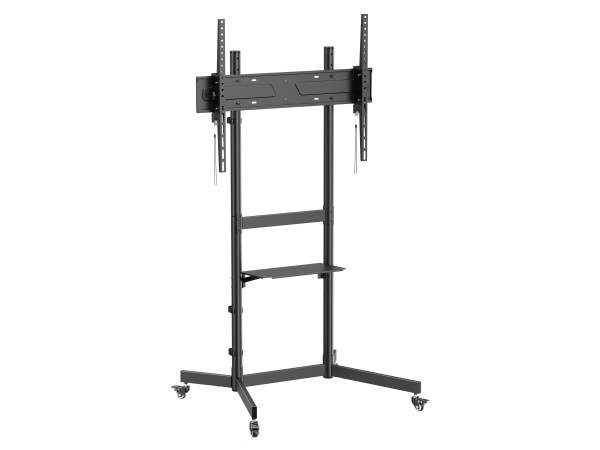 Equip 55"-100" Economy Tv Trolley, 2.54 M (100"), 100 X 100 Mm, 800 X 600 Mm, -10 - 5°, Plastic, Stainless Steel, Black