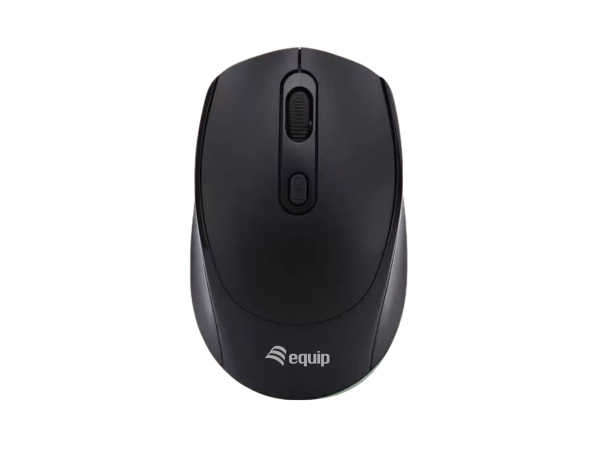Equip 4-Button Wireless Mouse, Ambidextrous, Optical, Rf Wireless, 1600 Dpi, Black