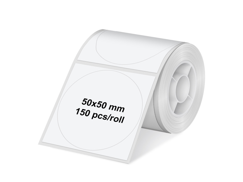 Olympia 6324, White, Self-Adhesive Printer Label, Universal, Rounded Square, Pm220, 5 Cm