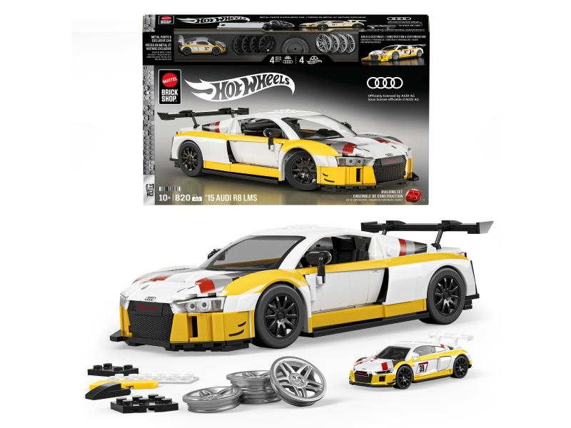 Hot Wheels Bil - Brick Shop Elite Series - Audi R8 LMS