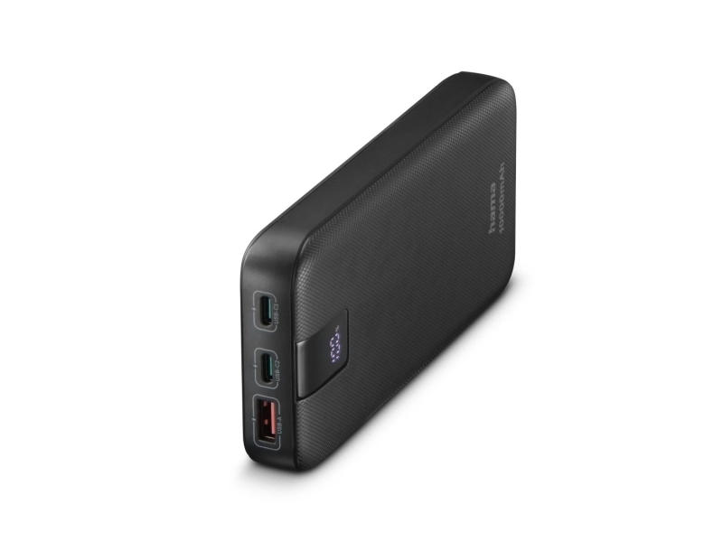 Hama 00201718, 10000 Mah, Lithium Polymer (Lipo), Quick Charge 3.0, Anthracit