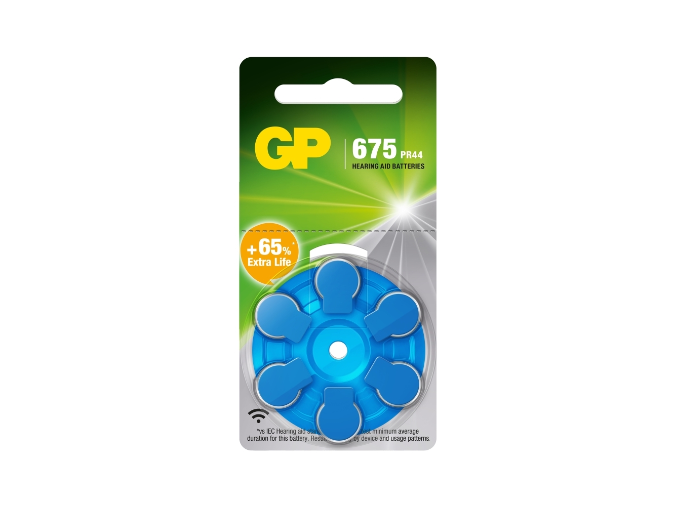 Gp Batteries 103251, Einwegbatterie, 675, Pr44, Zink-Luft, 1,45 V, 6 Stück(E), Hörgerät