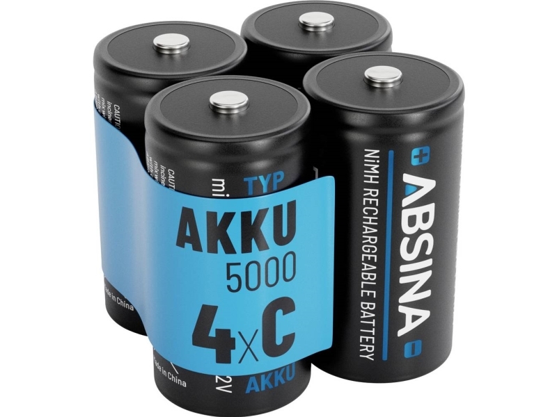 C-batteri R14 Absina NiMH 1.2 V 4500 4 stk