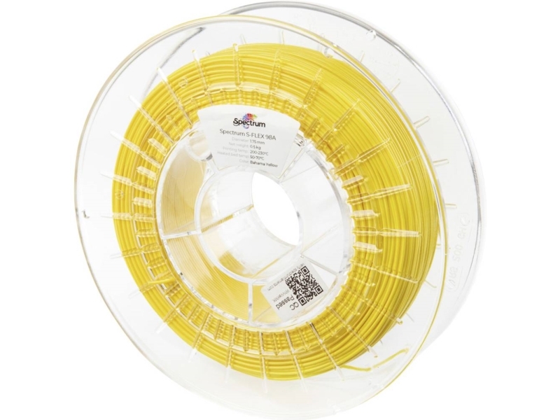 Spectrum Filaments 80519 S-Flex 98A Filament Fleksibelt Glødetråd Fleksibel, Kemisk Bestandig, Uden Trækkraft 1.75 Mm 500 G Bahama Yellow, Gul 1 Stk