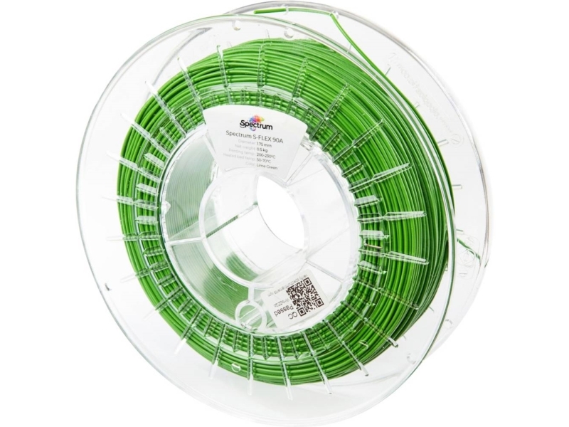 Spectrum Filaments 80260 S-Flex 90A Filament Fleksibelt Glødetråd Fleksibel, Kemisk Bestandig, Uden Trækkraft 1.75 Mm 500 G Lime Green, Grøn 1 Stk