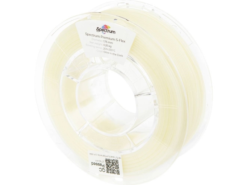 Spectrum Filaments 80529 S-Flex 98A Glow In The Dark Filament Fleksibelt Glødetråd Fleksibel, Kemisk Bestandig, Uden Trækkraft, Efterlysende 1.75 Mm