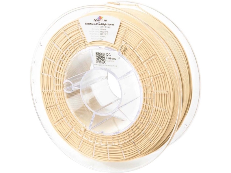 Spectrum Filaments 81049 Pla High Speed Filament Pla Kunststoff Highspeed Filament, Hohe Steifigkeit, Hohe Zugfestigkeit 1,75 Mm 1000 G Latte Beige,