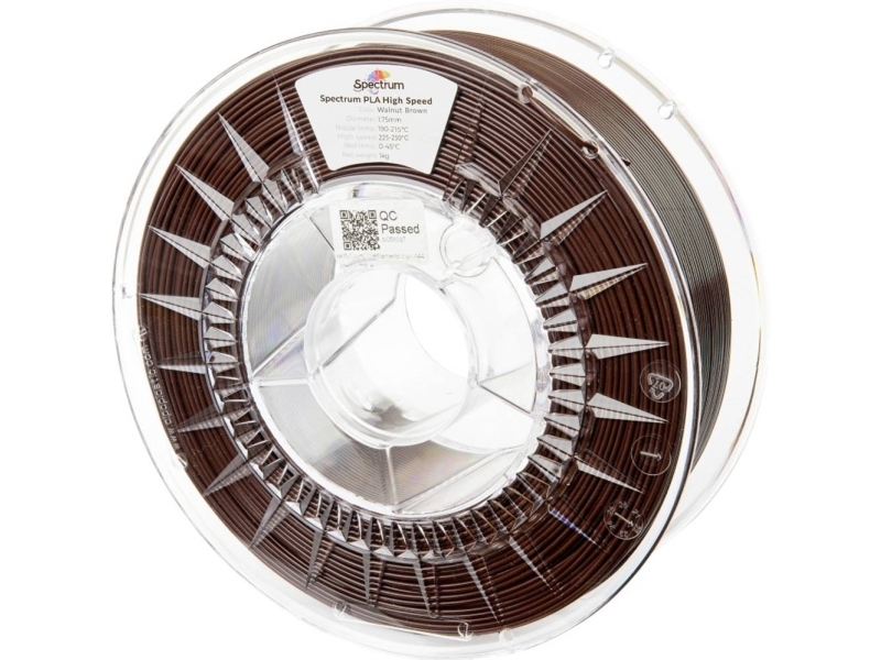 Spectrum Filaments 81066 Pla High Speed Filament Pla-Plast Highspeed Filament, Høj Grad Af Stivhed, Høj Grad Af Trækstyrke 1.75 Mm 1000 G Walnut Brow