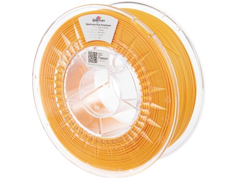 Spectrum Filaments 80841 Pla Premium Filament Pla-Plast Høj Grad Af Trækstyrke 1.75 Mm 1000 G Dahlia Yellow, Gul 1 Stk