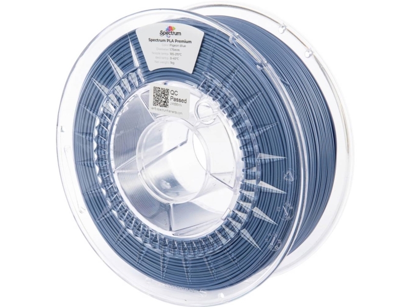 Spectrum Filaments 80837 Pla Premium Filament Pla Kunststoff Hohe Zugfestigkeit 1,75 Mm 1000 G Pigeon Blue, Blau 1 Stück