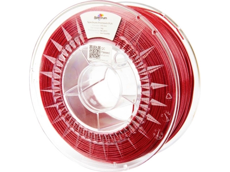 Spectrum Filaments 80274 Pla Glitter Filament Pla Glitter Non-Traction 1,75 Mm 1000 G Sparkle Red, Rot 1 St