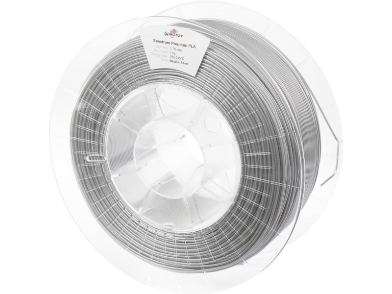 Spectrum Filaments 80176 Pla Glitter Filament Pla Glitter Ohne Zugkraft 1,75 Mm 1000 G Silber (Metallic), Silber 1 Stück