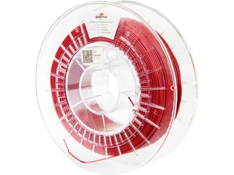 Spectrum Filaments 80272 Pla Glitter Filament Pla-Glitter Uden Trækkraft 1.75 Mm 500 G Stålblå, Blå 1 Stk