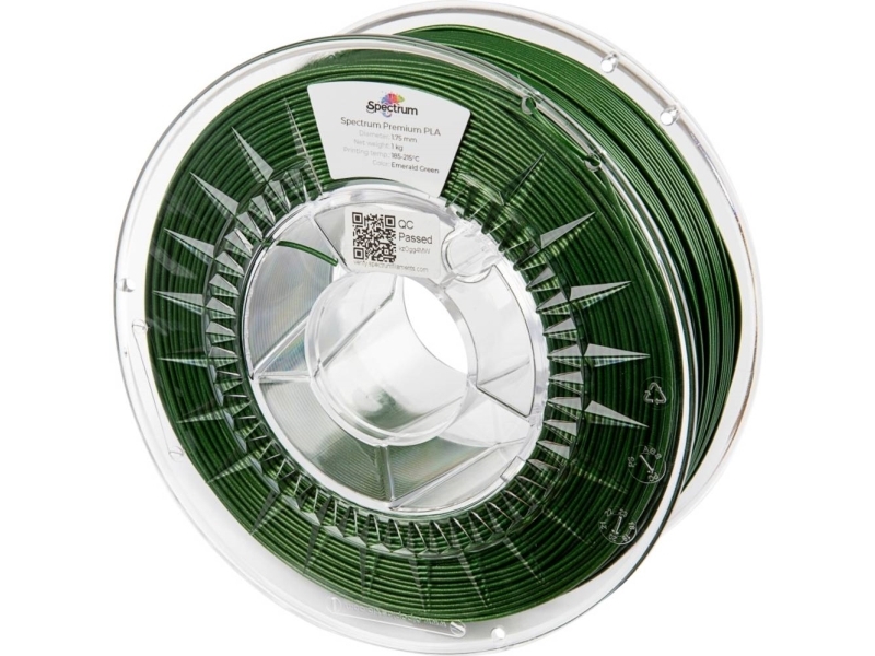 Spectrum Filaments 80183 Pla Glitter Filament Pla-Glitter Uden Trækkraft 1.75 Mm 1000 G Emerald Green, Emerald, Grøn 1 Stk