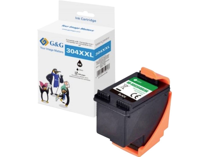 G&Ampg Xl-Patrone Tinte Kompatibel Su Hp 304Xl/ N9k08ae Bk