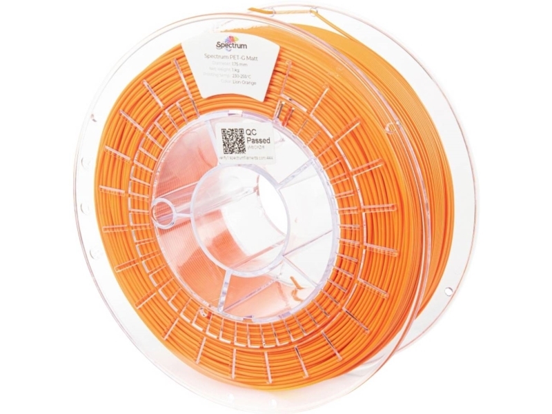 Spectrum Filaments 80547 Pet-G Matt Filament Petg Mat, Uv-Bestandig, Uden Trækkraft 1.75 Mm 1000 G Orange 1 Stk