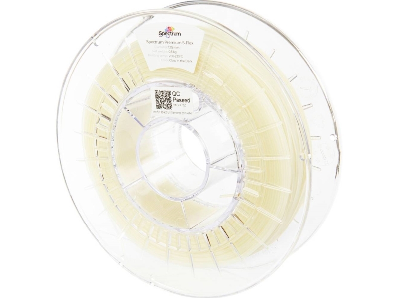 Spectrum Filaments 80470 S-Flex 90A Glow In The Dark Filament Fleksibelt Glødetråd Fleksibel, Kemisk Bestandig, Uden Trækkraft, Efterlysende 1.75 Mm