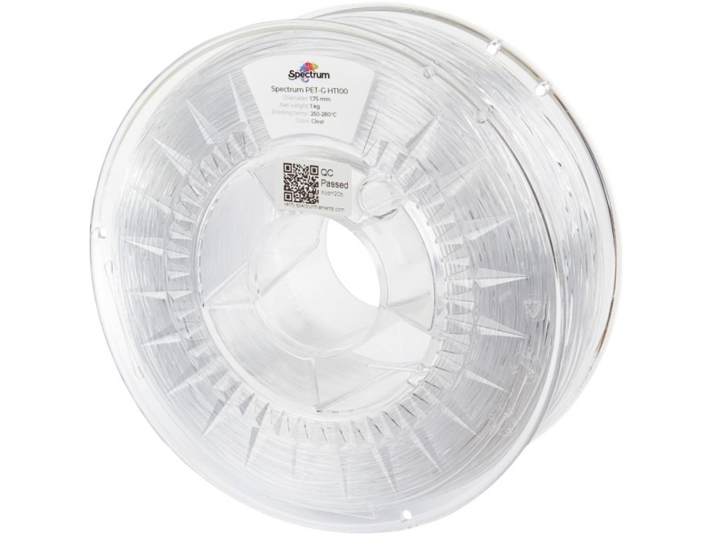 Spectrum Filaments 80413 Pet-G Ht100 Filament Petg Varmebestandig, Kemisk Bestandig 1.75 Mm 1000 G Klar, Transparent 1 Stk