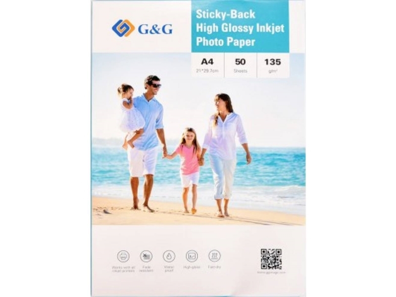 G&Ampg 135Gsm-A4-50 Fotopapier (Selbstklebend) 135 G/M² 50 Stück