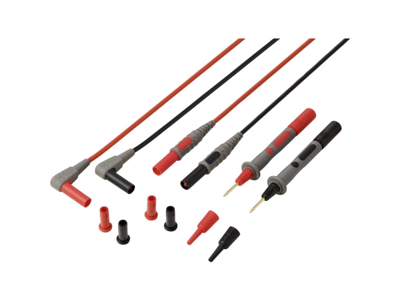 VOLTCRAFT MSL-850 Testijohto Pistoke 4 mm Testikärki 1,2 m Punainen, musta 1 pari