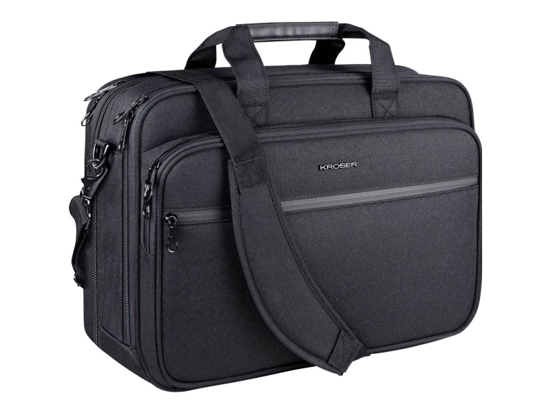 Kroser Bærbar Computer-Taske Laptop Briefcase 17.3 Messenger Bag Passer Til Maksimalt: 43,9 Cm (17,3) Sort