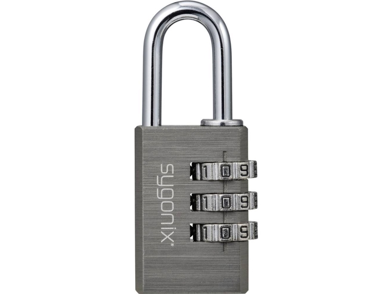Sygonix Sy-6932310 Vorhängeschloss 30 Mm 3-Digit Titan-Grau Zahlenschloss (Sy-6932310)