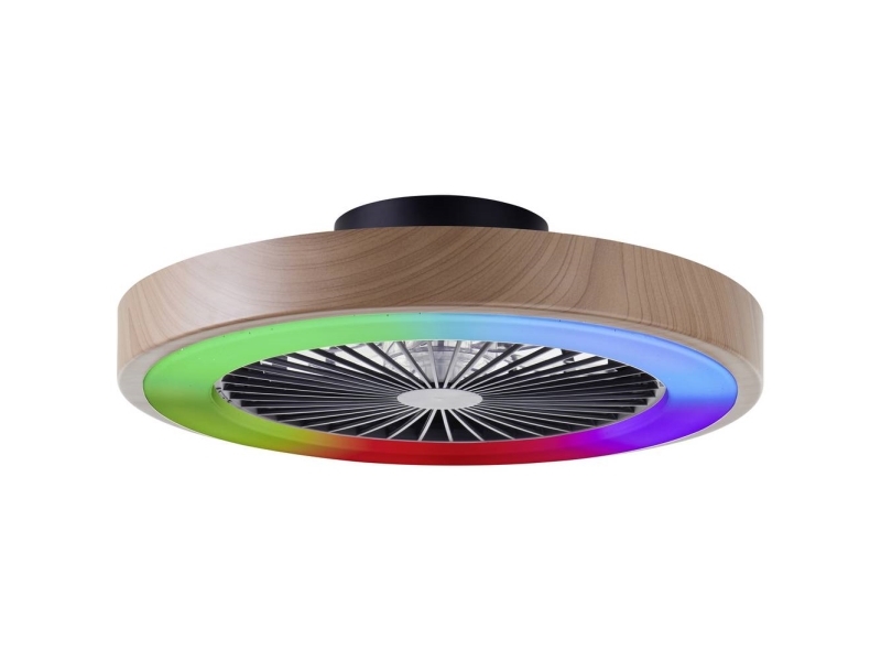 Brilliant G60060/09 Slimline Led-Loftslampe Med Ventilator Led Modul 40 W Sort, Træ