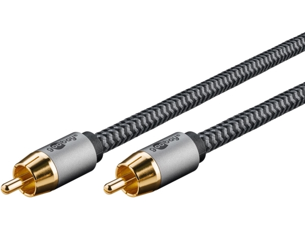 Goobay 65296, Rca, Männlich, Rca, Männlich, 5 M, Silber, Schwarz
