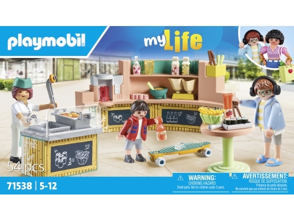 Playmobil My Life 71538 - legesæt med fastfood-bod (54 dele)