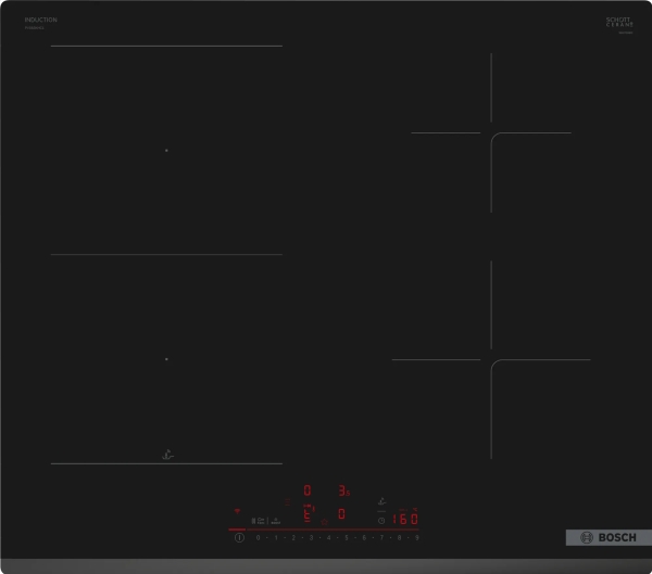 Bosch Serie 6 PVS63KHC1E, Svart, Inbyggnad, 59,2 cm, Zon induktionshäll, Keramik, 4 zon(er) | Köksutrustning - Grytor & pannor - Ånggrytor | GameStuff