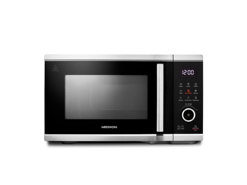 Medion Mikrowelle Mit Heissluft- Fritteusen- Funktion Md 11499, Arbeitsplatte, Kombi-Mikrowelle, 25 L, 900 W, Eingebautes Display, Led