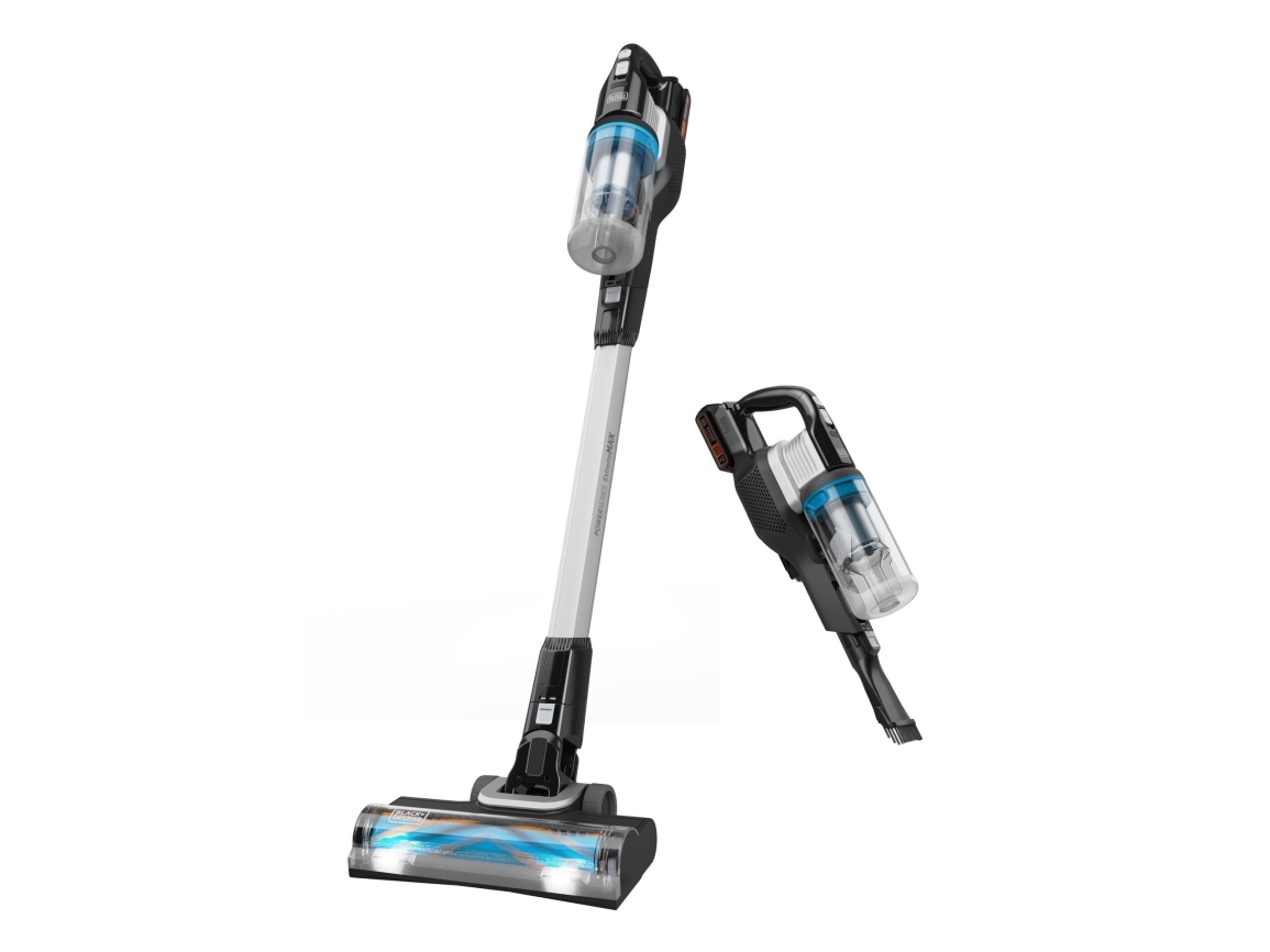 Black & Decker Bhfeb520d1, 2-In-1 Stick Vacuum, Poseløs, Sort, Transparent, Hvid, Rektangulær, Dry, Cyclonisk