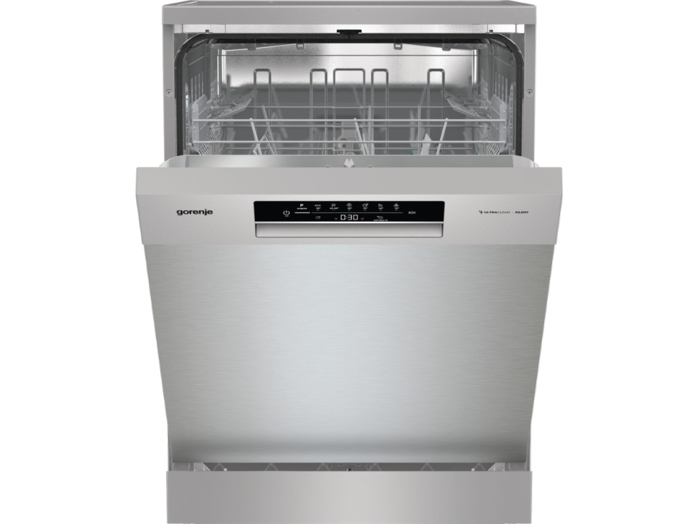 Gorenje Geschirrspüler Gs642d90x Bk065, Freistehend, Standardgröße (60 Cm), Silber, Berührung, 2 Korb/Körbe, Zusammenklappbar
