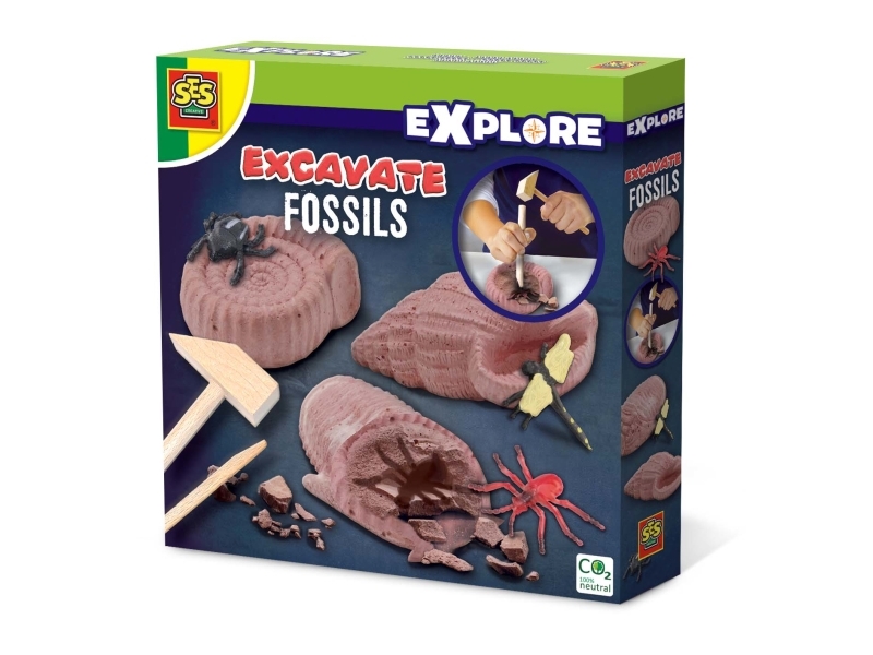 Ses Creative Explore Excavate Fossils, Fossil, 4 År, Flerfarvet