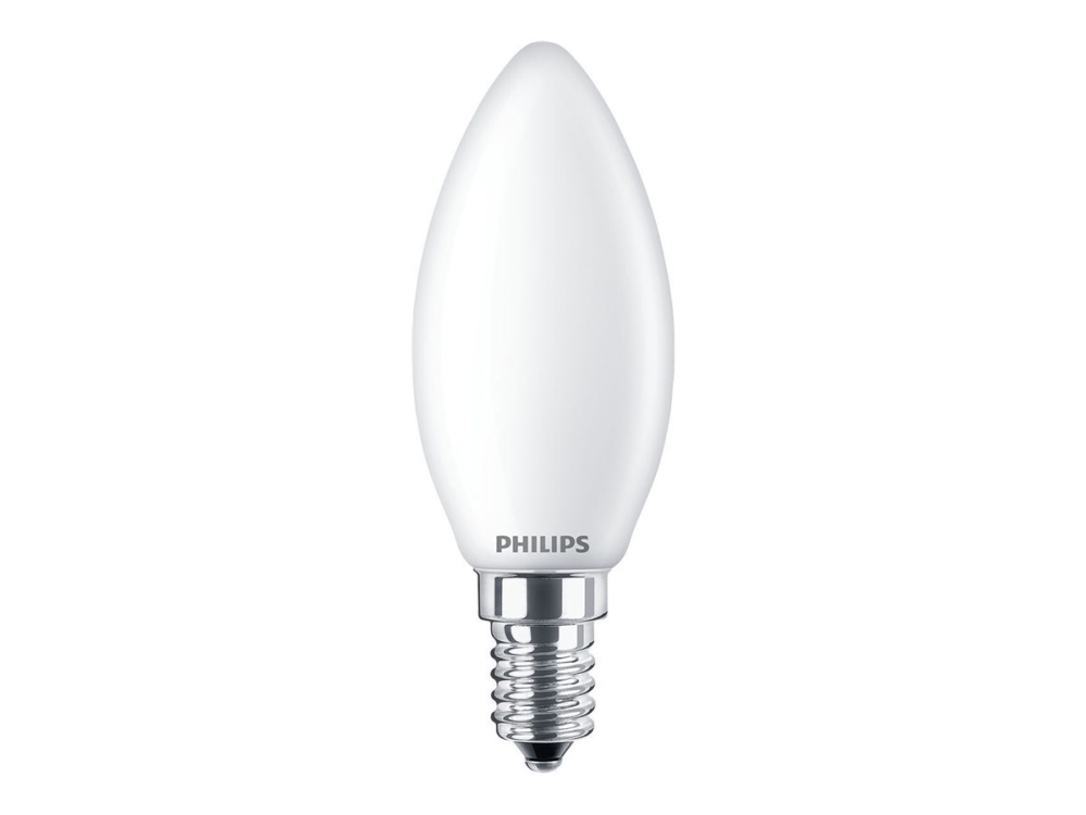 Philips Corepro - Led-Lyspære - Form: B35 - Matteret Finish - E14 - 6.5 W (Tilsvarende 60 W) - Klasse E - Køligt Hvidt Lys - 4000 K